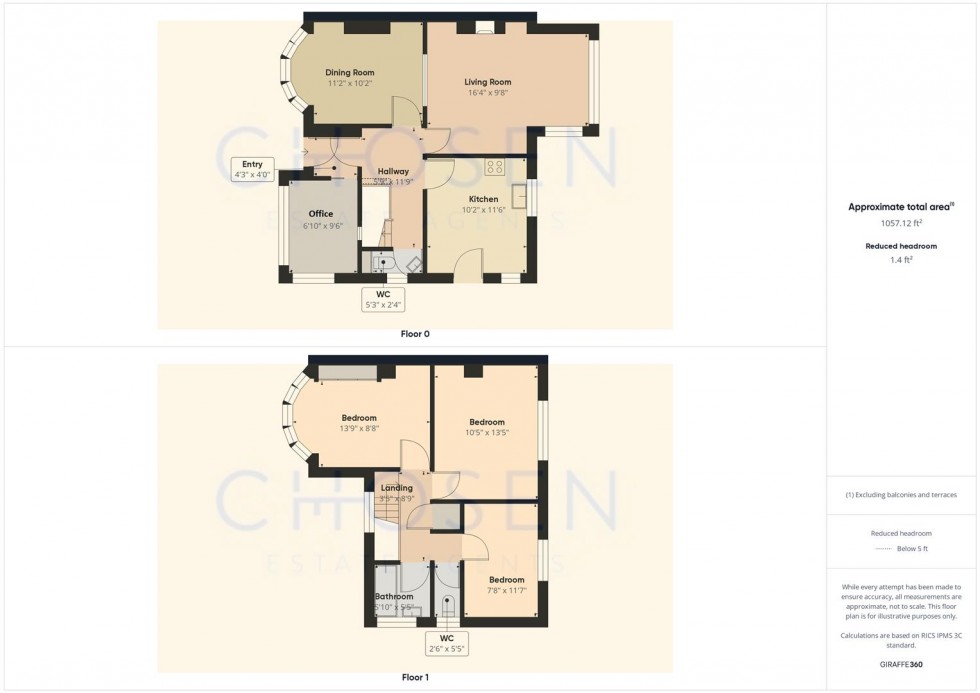 Floorplan for Chosen Drive, Churchdown, Gloucester