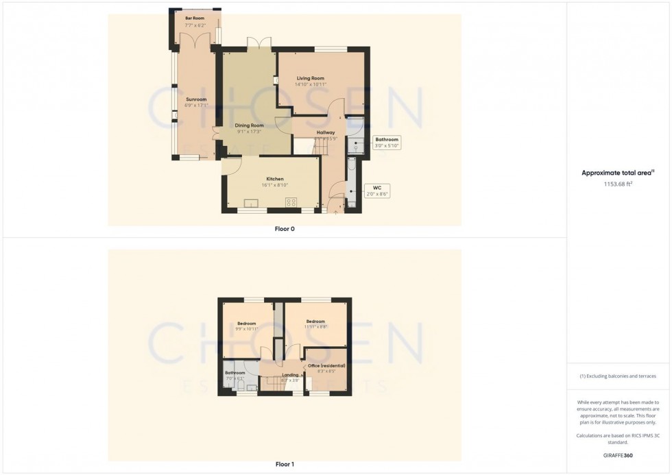 Floorplan for Cranwell Close, Matson, Gloucester