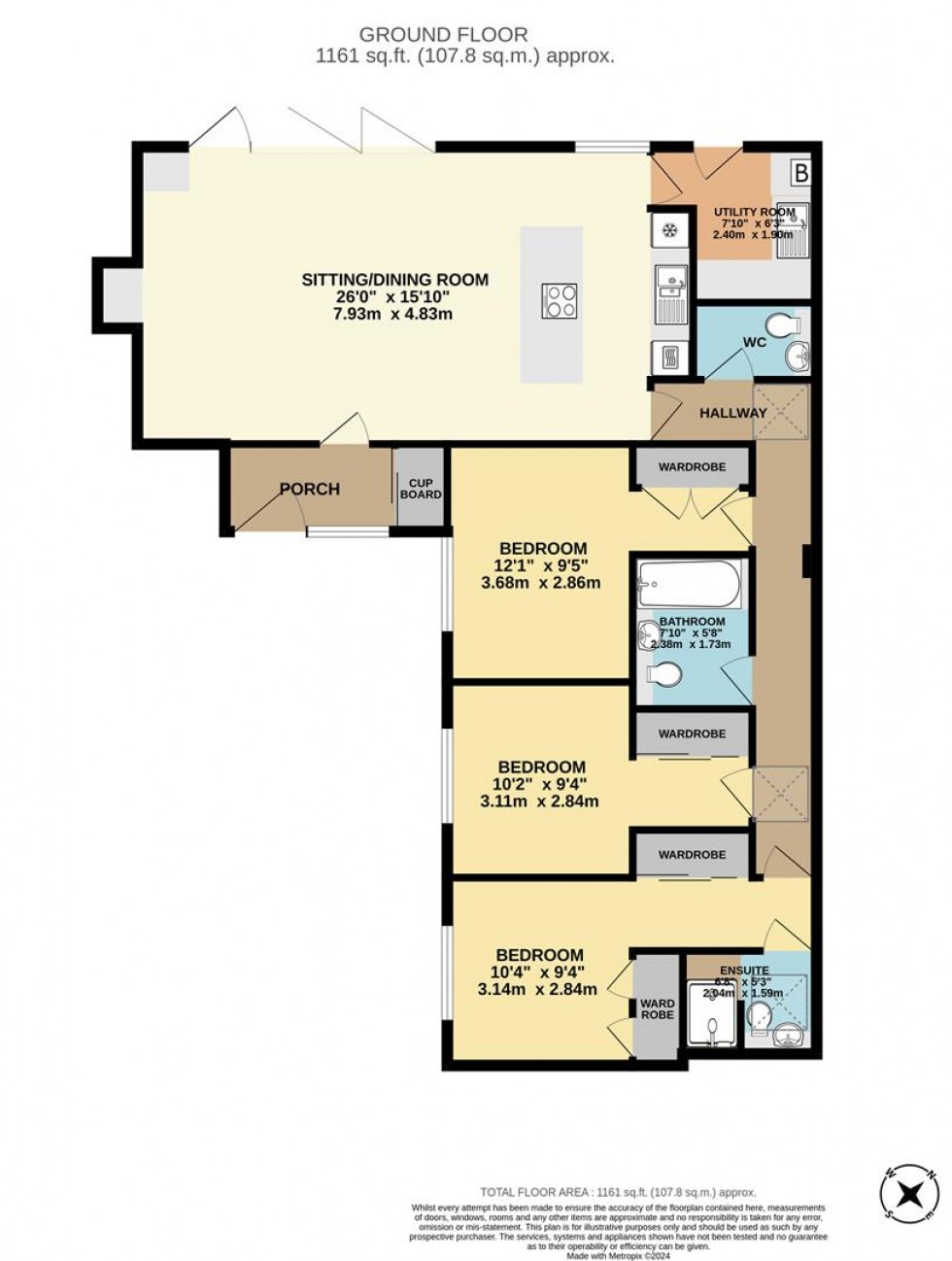 Floorplan for Green Lane, Churchdown, Gloucester