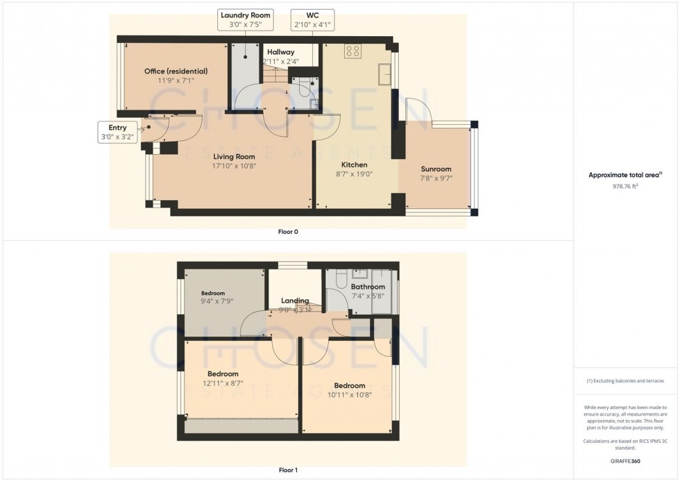 Floorplan for Swordfish Close, Churchdown, Gloucester