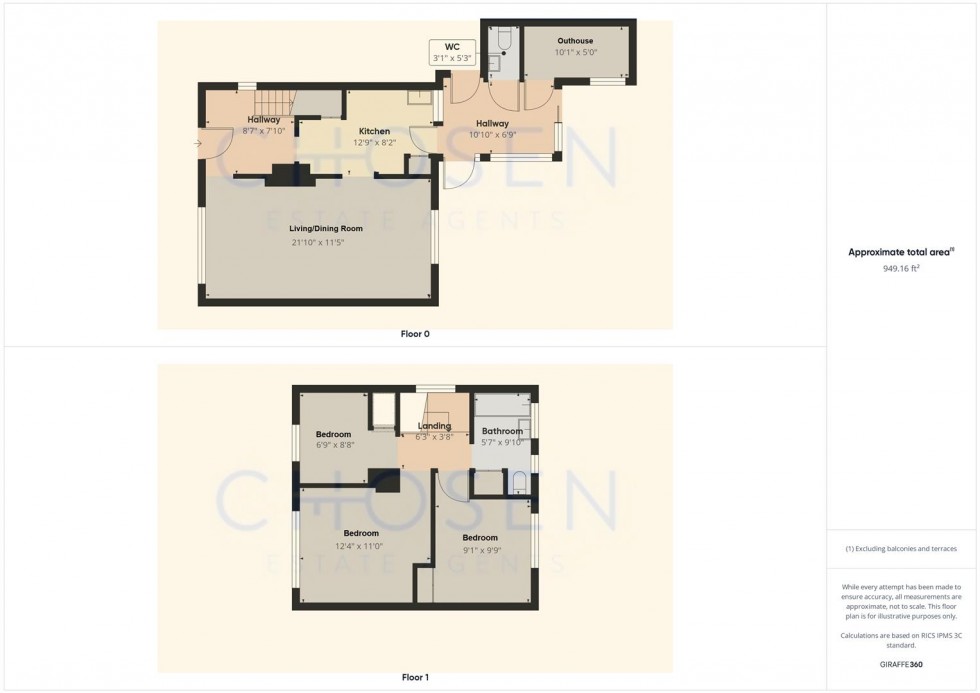 Floorplan for Green Acre, Brockworth, Gloucester