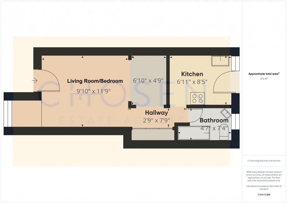 Floorplan for Chestnut Close, Quedgeley, Gloucester