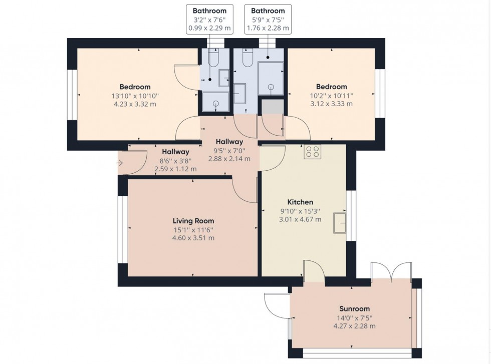 Floorplan for The Piece, Churchdown